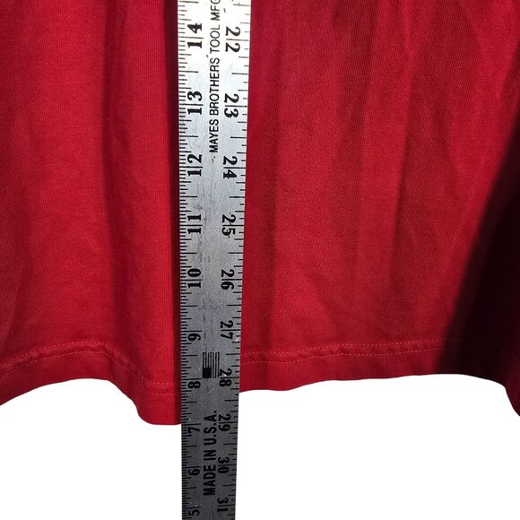 Adidas Hooded Tee Shirt XL Men's Red Long‎ Sleeve - Picture 6 of 7